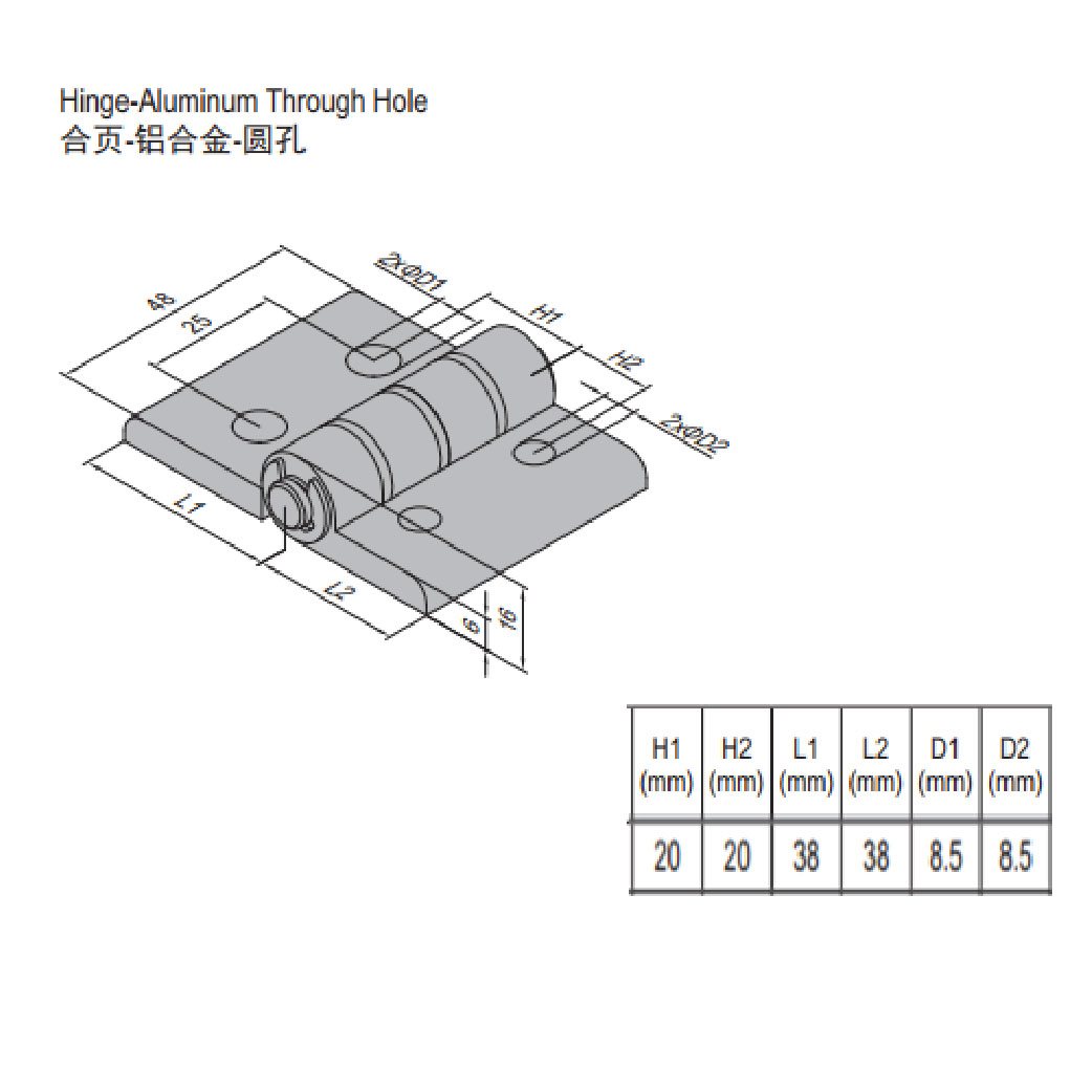 Hinge PG40/40 Set