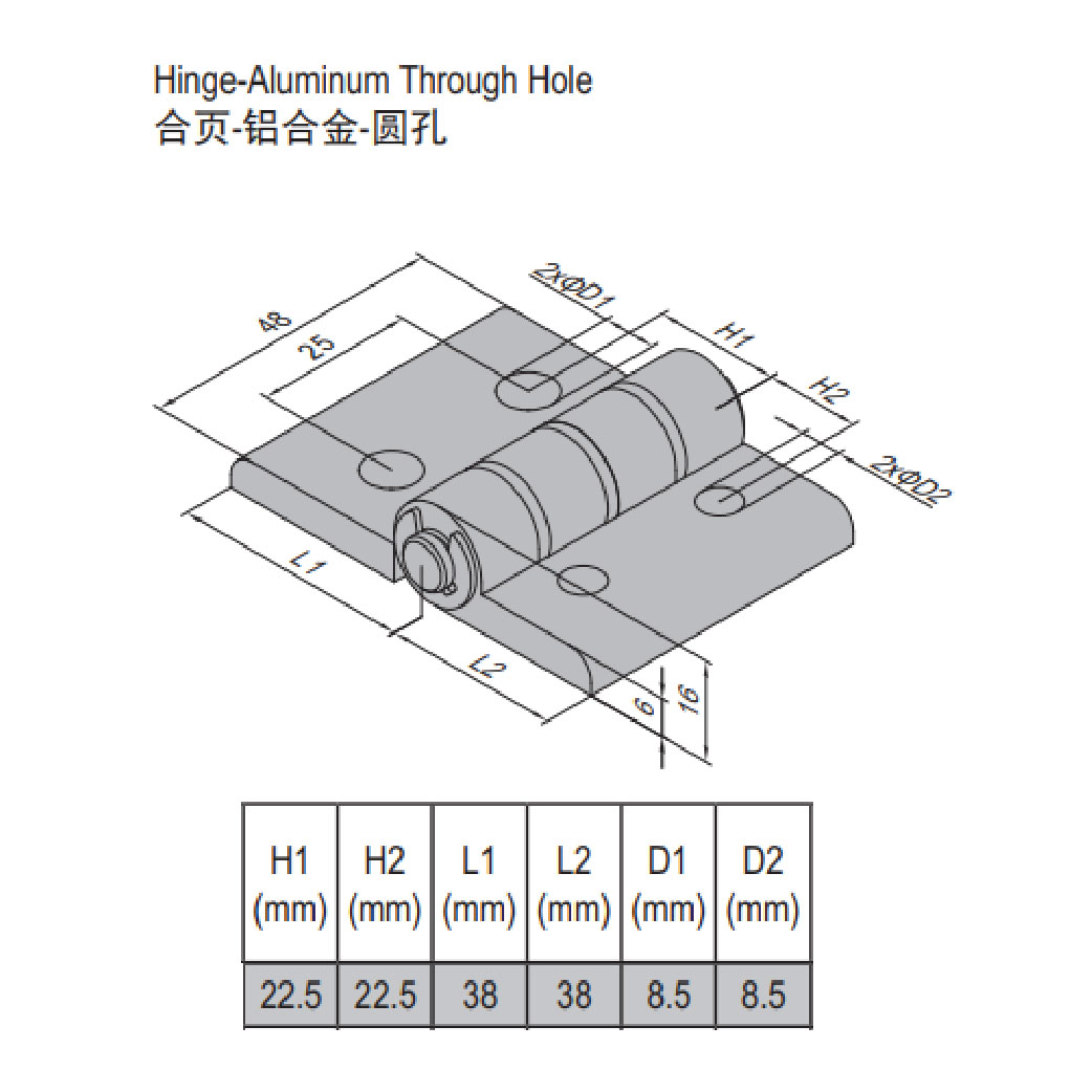 Hinge PG45/45 Set