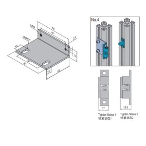 Magnet Catch - 14 - 45 Door / 45 Frame Set