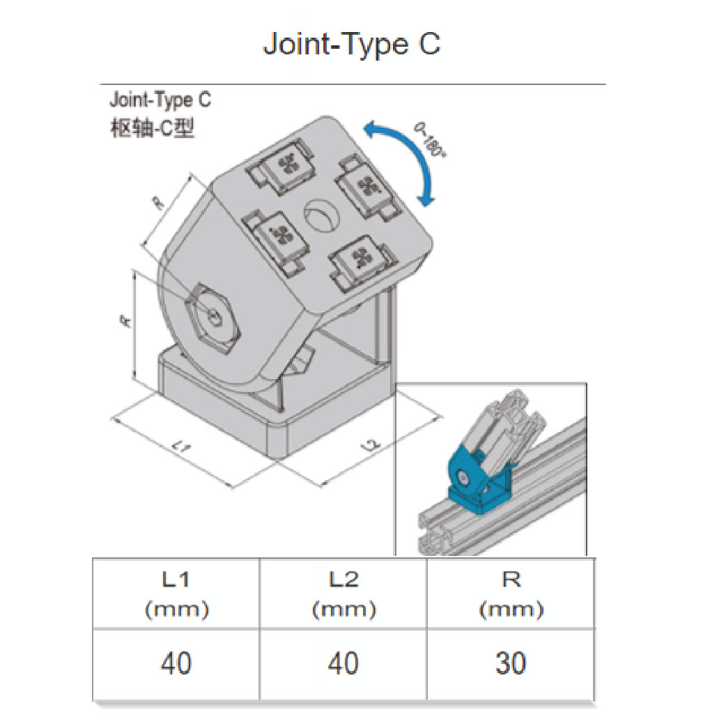 Joint - Type C - 40x40