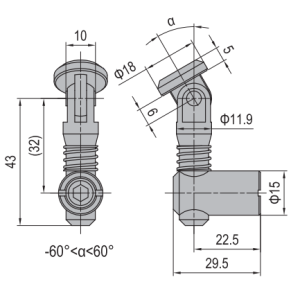 Anchor Connector PG45 Oblique