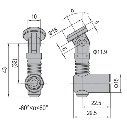 Anchor Connector PG45 Oblique