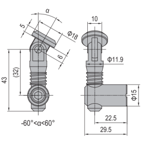 Anchor Connector PG45 Oblique
