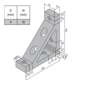 AP Bracket 100x100 PG45-45