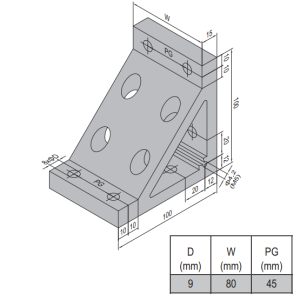 AP Bracket 100x100 PG45-90