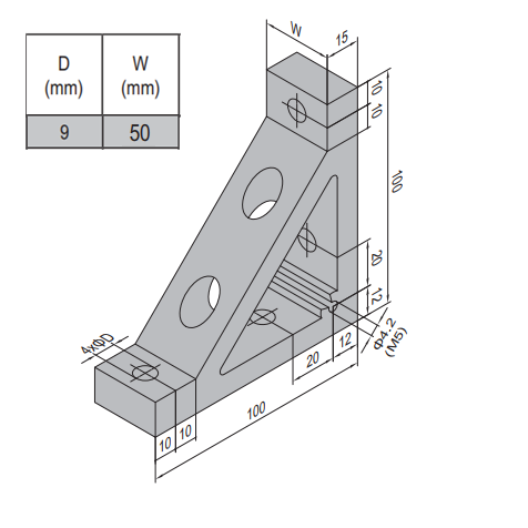 AP Bracket 100x100 PG60-60