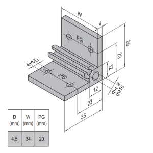 AP Bracket 35x35 PG20-40