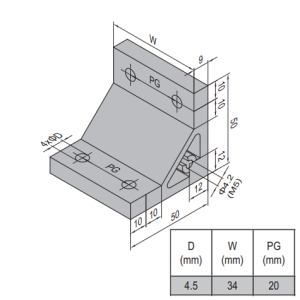 AP Bracket 50x50 PG20-40