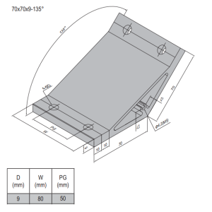AP Bracket 70x70 PG50-100