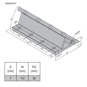 AP Bracket 80x80 PG30-120