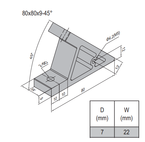 AP BRACKET 80X80-PG30-30 (SET)