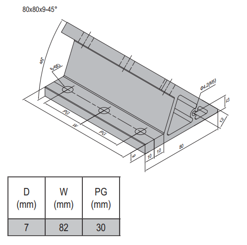 AP Bracket 80x80 PG30-90