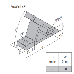 AP Bracket 80x80 PG40-40