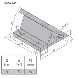 AP Bracket 80x80 PG40-80