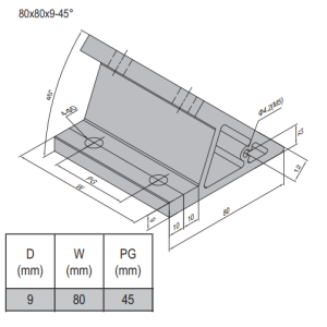 AP Bracket 80x80 PG45-90