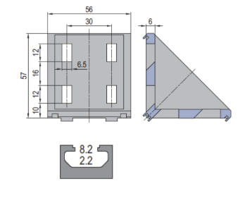 Die Cast Bracket PG30 60x60