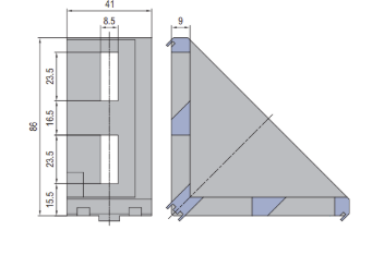 Die Cast Bracket PG45 45x90 Set J