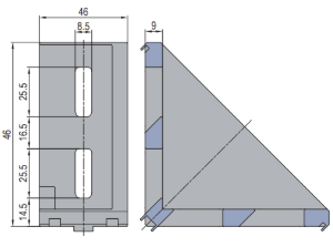 Die Cast Bracket PG50 50x100 Set H