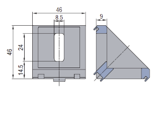 Die Cast Bracket PG50 50x50