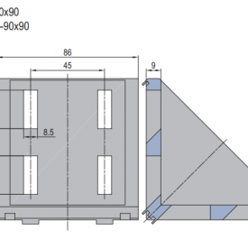 Die Cast Bracket PG45 90x90