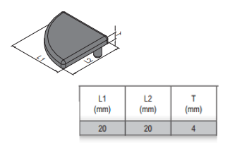 End Cap PG20 20x20R