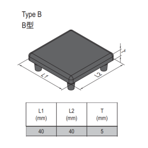End Cap PG40 - 40x40