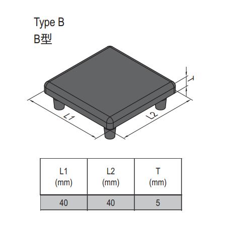 End Cap PG40 - 40x40