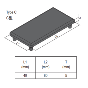 End Cap PG40 - 40x80