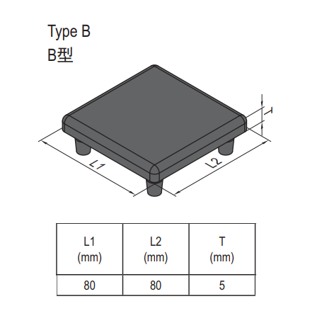 End Cap PG40 - 80x80