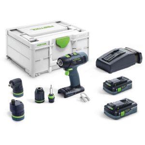 FESTOOL Cordless Drill T18+3 Hpc 4.0 I- Set | FES576989