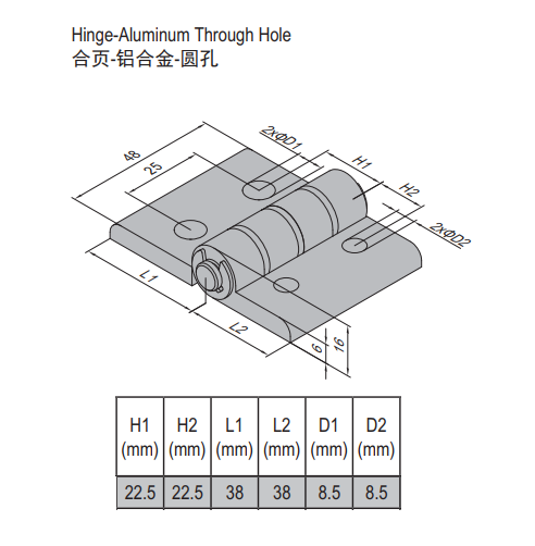 Hinge PG45/45