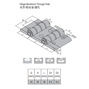 Hinge PG40/45/40