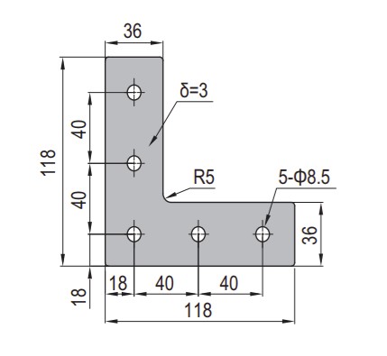 Joining Plate - L-Shape Set Y