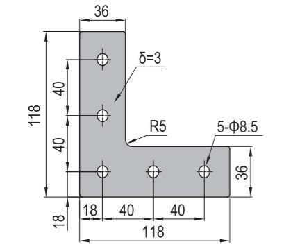 Joining Plate - L-Shape Set X
