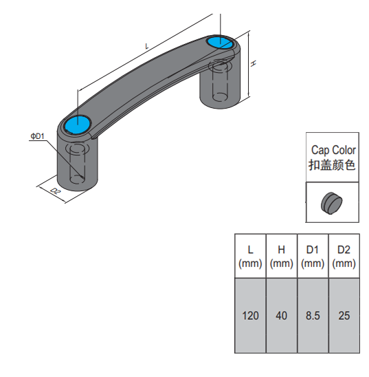PA Handle For Slot 10 - Black Handle & Cap