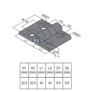 PA6 Hinge PG20/20