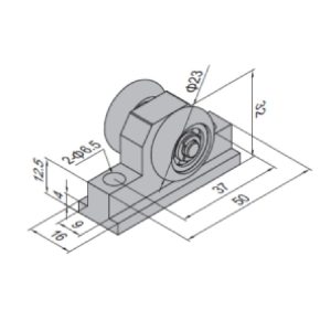 Pulley Block For Sliding Door PG40