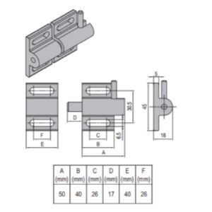 Door Latch PG40 Set