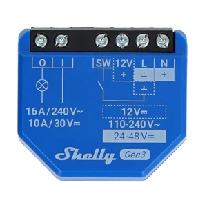 Shelly 1 Gen3 Wi-Fi Operated Smart Switch To Remotely Control A Wide Range Of Home Appliances And Office Equipment