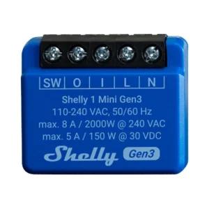 Shelly 1 Mini Gen3 Smart Mini One-Channel 8A Wi-Fi Relay