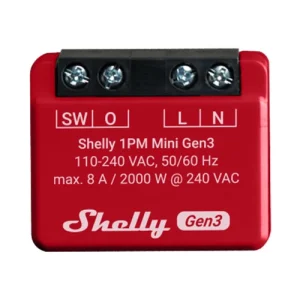 Shelly 1PM Gen3 Wi-Fi Operated Smart Switch With Power Monitoring