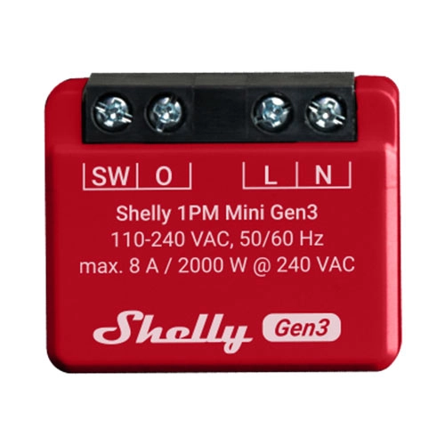 Shelly 1PM Gen3 Wi-Fi Operated Smart Switch With Power Monitoring