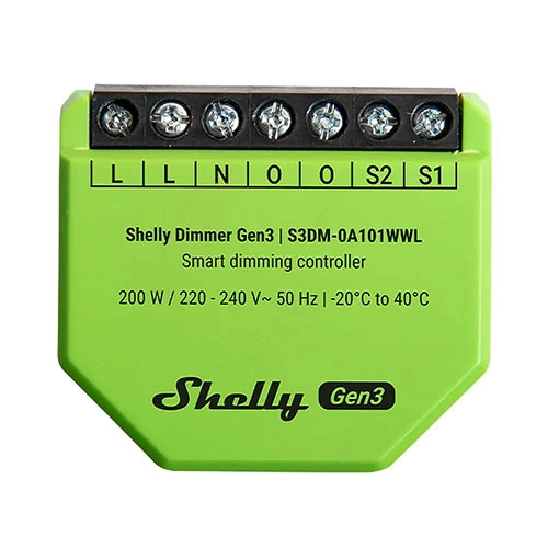 Shelly Dimmer Gen3 Smart Dimming Controller For Dimmable Lights And Drivers