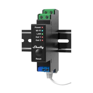 Shelly Pro 2PM DIN-Rail Mountable Wi-Fi Relay With Power Monitoring Of Two 16A Channels 25A In Total