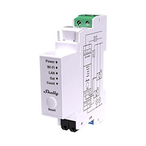 Shelly Pro EM-50 DIN-Rail Mountable Two-Channel Single Phase Energy Meter With Integrated Switch For Contactor Control