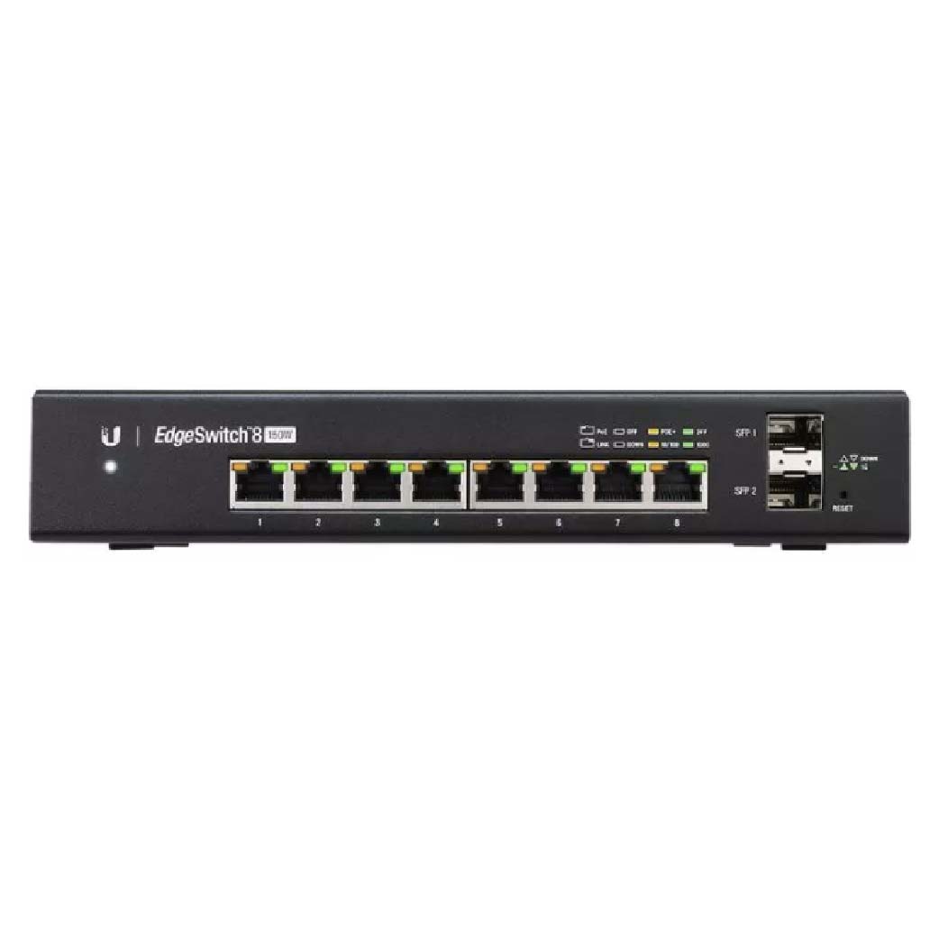 Ubiquiti UISP EdgeSwitch 8 Port PoE 150W 2SFP | ES-8-150W