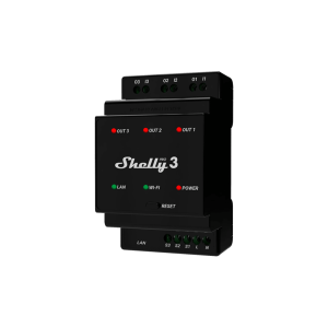 Shelly Pro 3 - Three-Channel Relay With Potential-Free Outputs Supporting A Total Of 48A