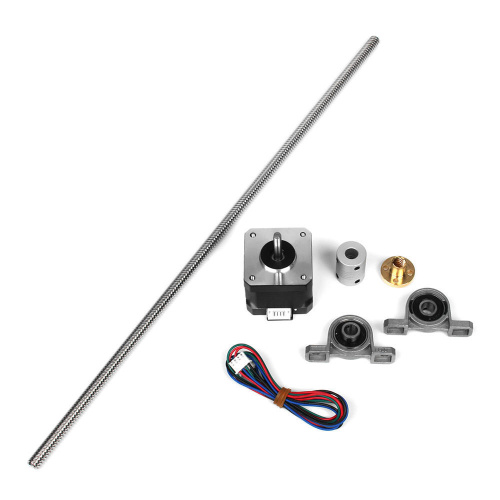 Machifit 24V NEMA17 Stepper Motor with 400mm T8 Lead Screw Mounted Ball Bearing and Shaft Coupling